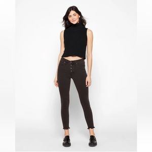 Madewell 9” high rise skinny jeans in washed black